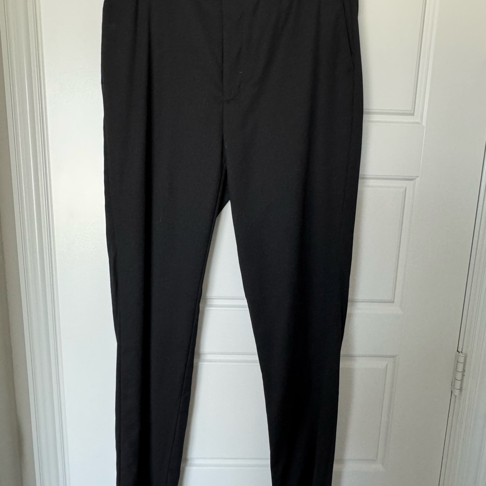 Linea Uomo Black Wool Trousers